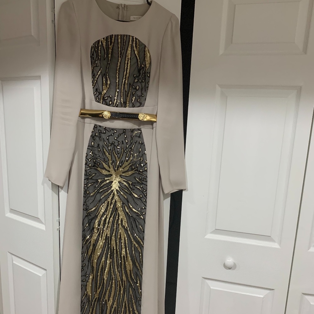 Long sleeve Turkish Ivory Long Dress - Picture 6 of 6